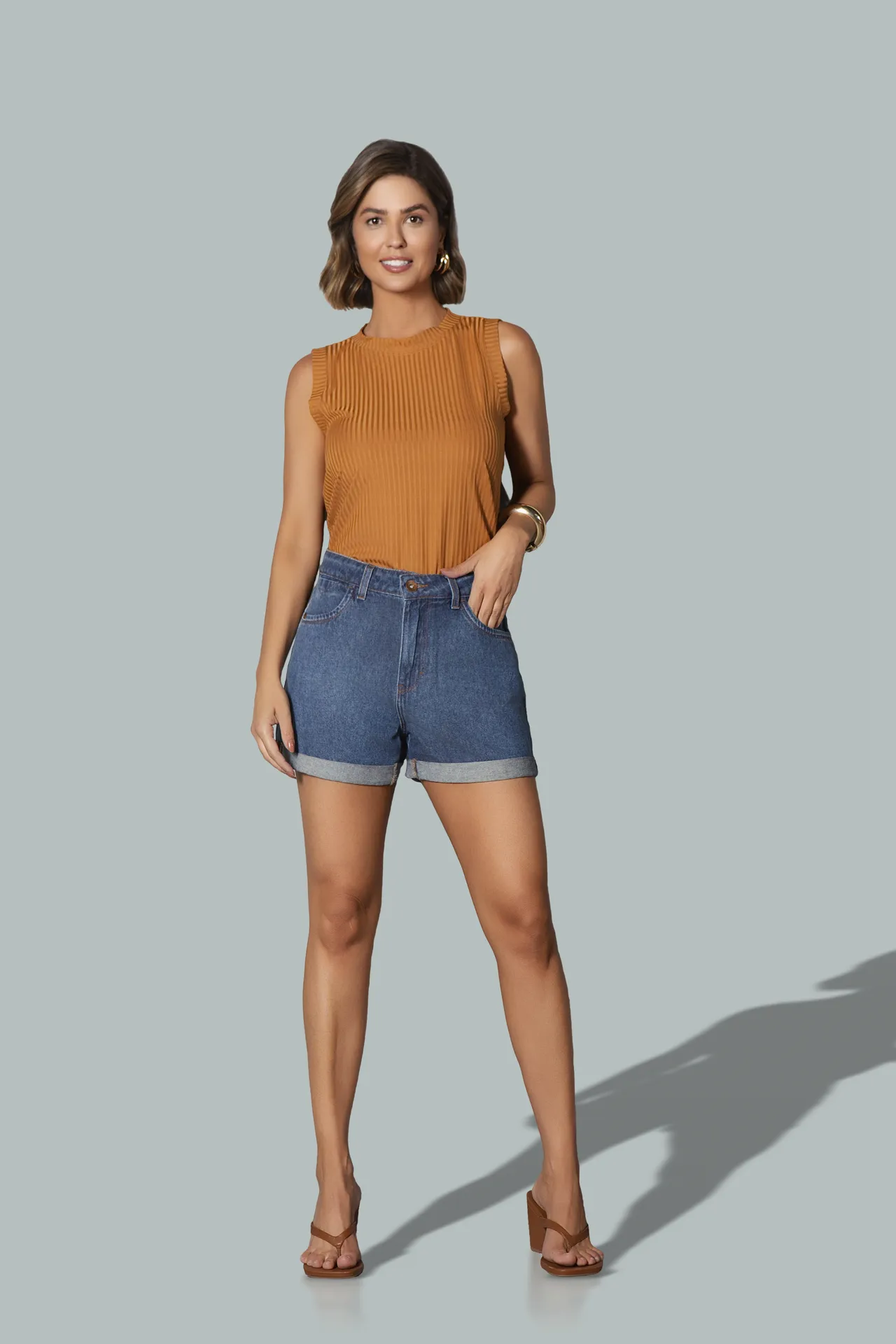 TPF00242 Blusa - BRF00304 Shorts Jeans