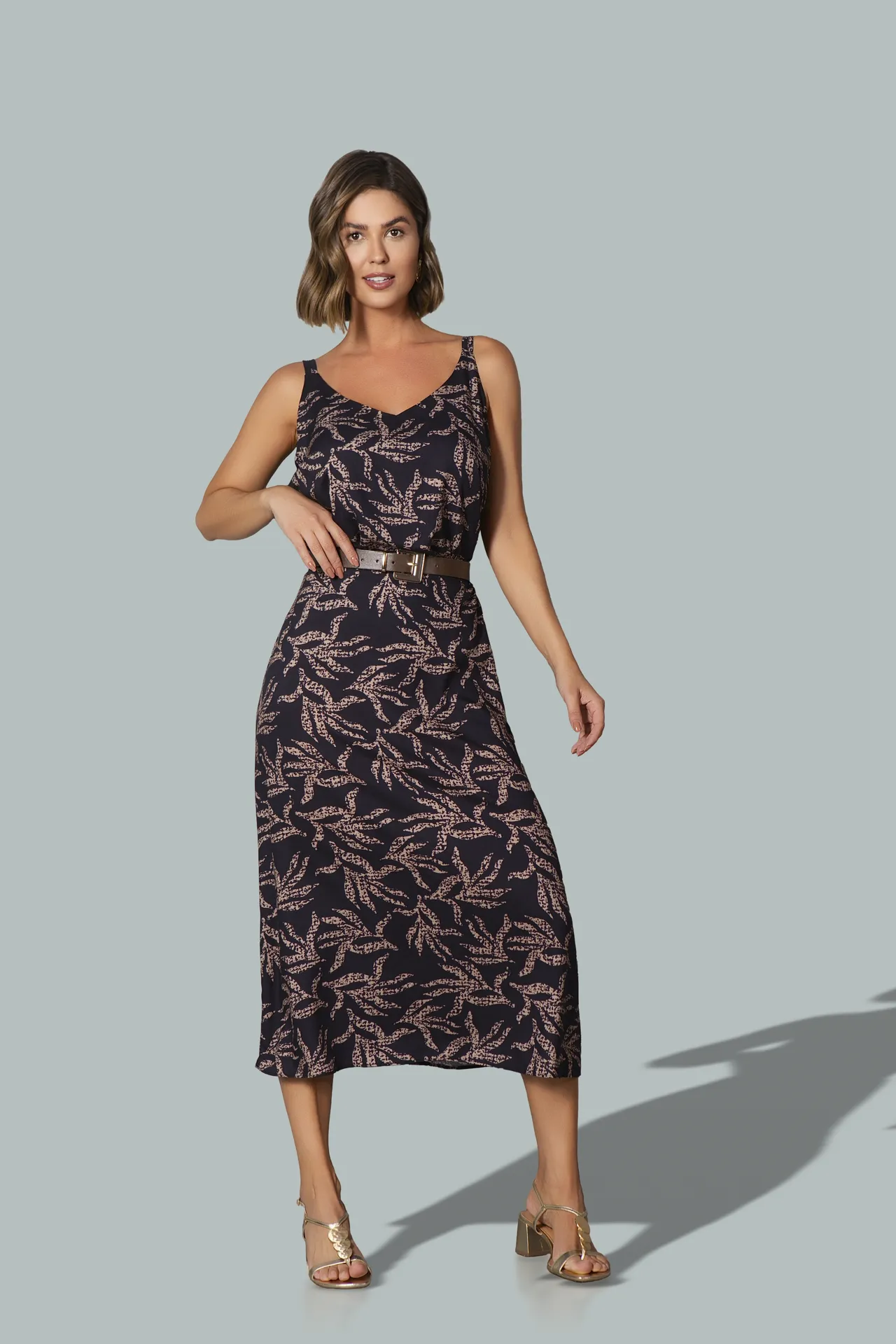TPF00665 Blusa - SAI00139 Saia Midi — frente