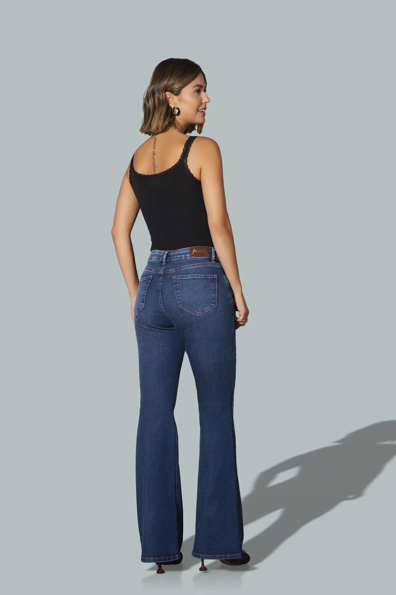 BLSP0006200 Blusa - CLF00636 Calça Bootcut Jeans — verso